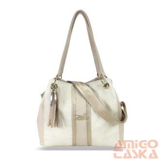 Zellia Női Válltáska 24077 Beige-Arany - Pearl -