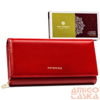 Peterson Női Bőr Pénztárca Ptn 42106-Sgn-8423 Red