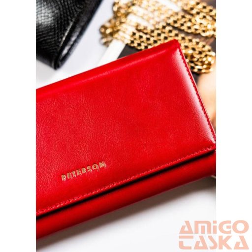 Peterson Női Bőr Pénztárca Ptn 42106-Sgn-8423 Red