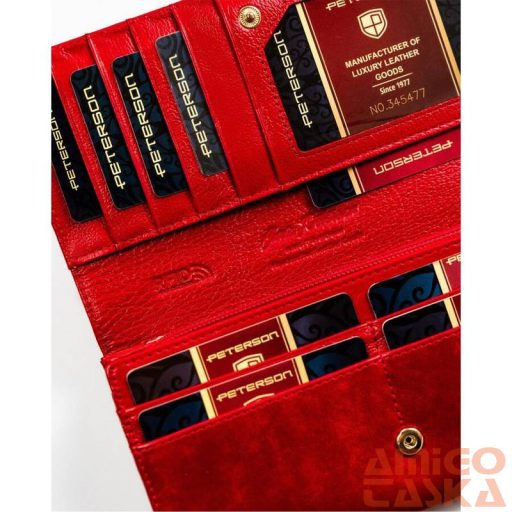 Peterson Női Bőr Pénztárca Ptn 42106-Sgn-8423 Red