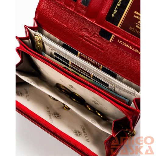Peterson Női Bőr Pénztárca Ptn 42106-Sgn-8423 Red