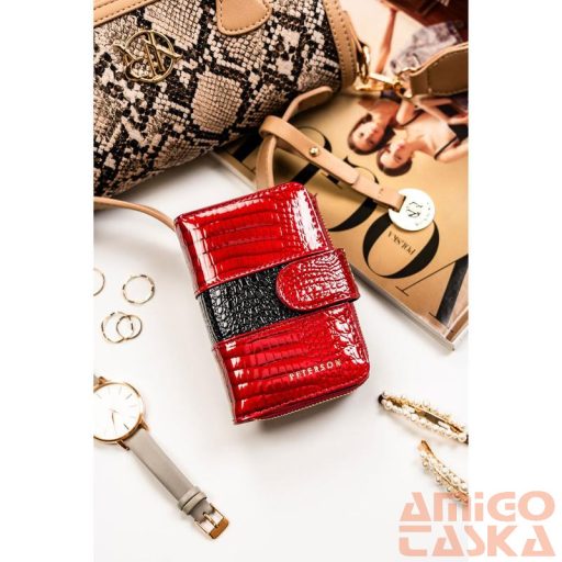 Peterson Női Bőr Pénztárca Ptn Ph31-3-Rs-1566 Red - Piros