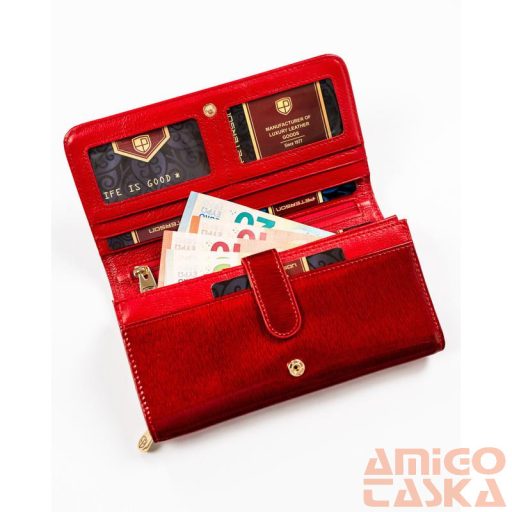 Peterson Női Bőr Pénztárca Ptn 421077-Sh-7495 Red - Piros