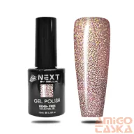   Next By Zellia Gél Lakk 10Ml - Hema / Tpo Free - ZB-108 - Disco Rózsaszín Narancs Csillám Varázs