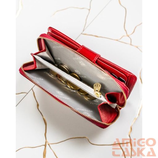 Peterson Női Bőr Pénztárca Ptn 76116-Sh-0868 Red - Piros