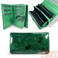 Jennifer Jones Női Bőr Pénztárca 5261-14 Zöld Pillangó