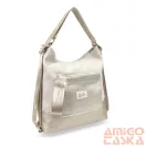 Zellia Női Válltáska/Hátizsáká Alakítható 19010 Beige-Arany - Brw-Ch -