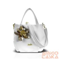 Zellia Női Válltáska Zlb324-F Fehér - Virág Dísszel -