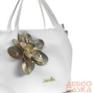 Zellia Női Válltáska Zlb324-F Fehér - Virág Dísszel -