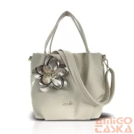 Zellia Női Válltáska Zlb324-F Beige - Virág Dísszel -