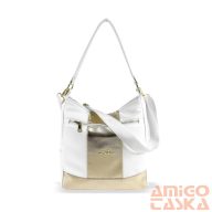 Zellia Női Válltáska ZLB399 Fehér-Arany -