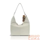 Zellia Női Válltáska Zlb407-F Beige - Virág Dísszel -