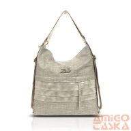   Zellia Női Válltáska/Hátizsáká Alakítható 22007 Beige-Arany - Krata -