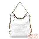 Zellia Női Válltáska/Hátizsáká Alakítható 22007 Fehér-Arany - Ss -