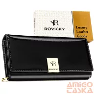   Rovicky Női Bőr Pénztárca Rh-20A-1-Sh-R-5166 Black - Fekete