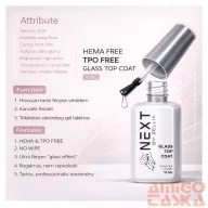 Next By Zellia Gél Lakk 10Ml - Glass Top Coat