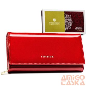   Peterson Női Bőr Pénztárca Ptn 42106-Saf-8584 Red - Piros
