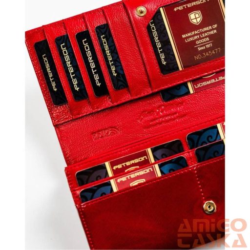 Peterson Női Bőr Pénztárca Ptn 42106-Saf-8584 Red - Piros