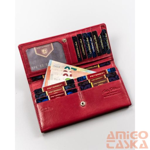 Peterson Női Bőr Pénztárca Ptn Ka-23-4351 Red