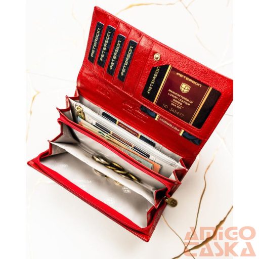 Peterson Női Bőr Pénztárca Ptn 42106-Dsl-2813 Red