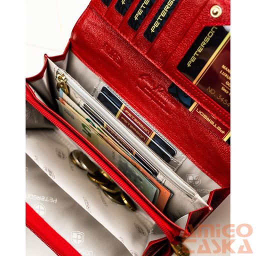 Peterson Női Bőr Pénztárca Ptn 42106-Dsl-2813 Red
