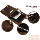Peterson Férfi Bőr Oldaltáska Ptn 996-B-Nsh-4895 Tan