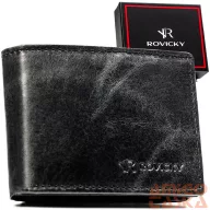   Rocvicky Férfi Bőr Pénztárca R-M04-Lwc-0826 Black - Fekete