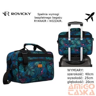   Rovicky Utazótáska - Kézipoggyász - Mintás - R-Tl15608-8893 17 - 40 X 25 X 20 Cm