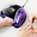 Nagy Teljesítményű, 280 W-Os Gél Uv Led-Es Körömlámpa - Fekete-Lila