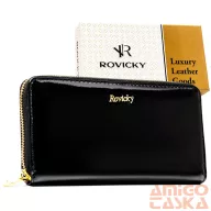   Rovicky Női Bőr Pénztárca  Rh-25-1-Sh-R-5234 Black - Fekete