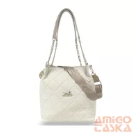 Zellia Női Válltáska 25025 Beige Matt - Steppelt -