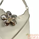 Zellia Női Válltáska Zlb332-F Beige-Arany - Virág Dísszel -