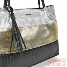 Zellia Női Válltáska P3 Fekete-Arany-Ezüst