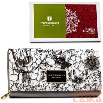   Peterson Női Bőr Pénztárca - Ptn Ph20-Lfl-6905 Black - Fekete