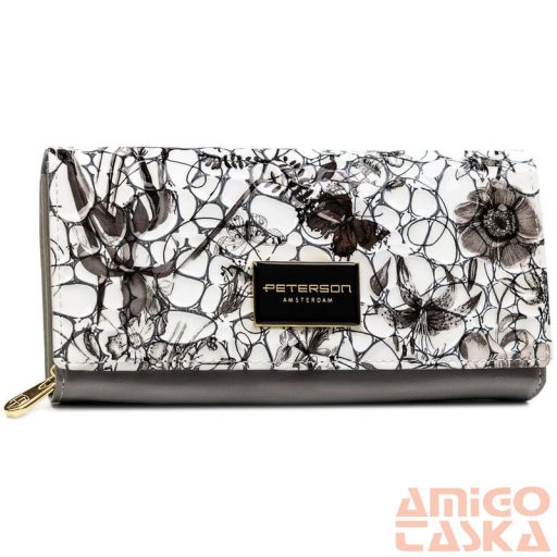 Peterson Női Bőr Pénztárca - Ptn Ph20-Lfl-6905 Black - Fekete