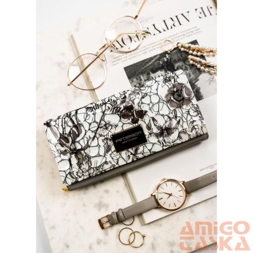 Peterson Női Bőr Pénztárca - Ptn Ph20-Lfl-6905 Black - Fekete