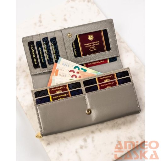 Peterson Női Bőr Pénztárca - Ptn Ph20-Lfl-6905 Black - Fekete