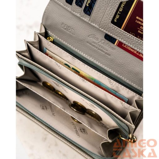 Peterson Női Bőr Pénztárca - Ptn Ph20-Lfl-6905 Black - Fekete