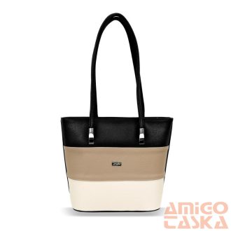 Zellia Női Merev Válltáska Zvn22029 Fekete-Beige-Taupe