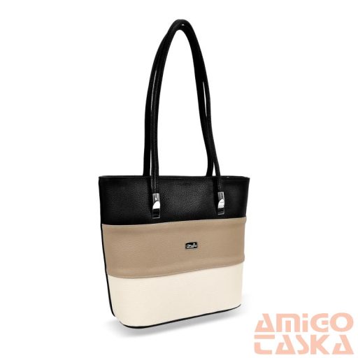 Zellia Női Merev Válltáska Zvn22029 Fekete-Beige-Taupe