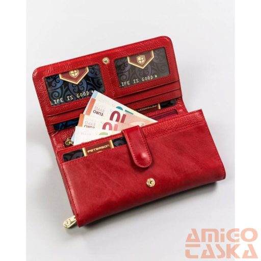 Peterson Női Bőr Pénztárcaptn 421077-Sgn-7747 Red - Piros