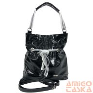 Zellia Női Válltáska C156 Fekete Lakk