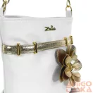 Zellia Női Oldaltáska Zlb431F Fehér-Arany - Virág Dísszel -