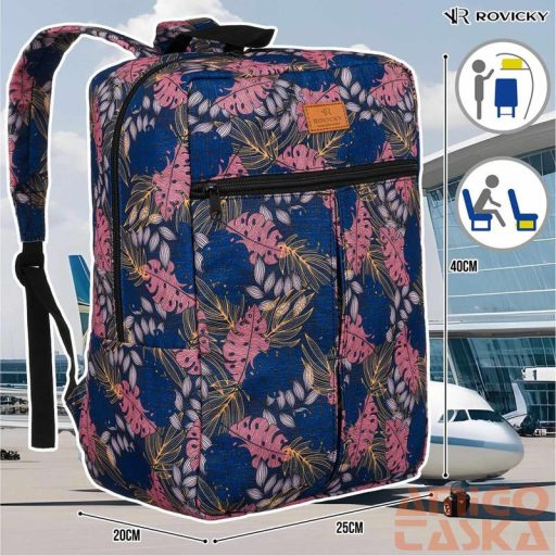 Rovicky Hátizsák | Kézipoggyász - Mintás - R-Pl-01-0446 S15 - 40 X 25 X 20 Cm - Csillámnos