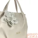 Zellia Női Válltáska Zlb324-F Beige-Pezsgő - Virág Dísszel -