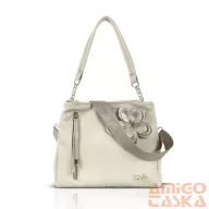   Zellia Női Válltáska Zlb424F Beige-Arany - Virág Dísszel -