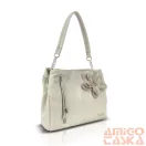 Zellia Női Válltáska Zlb424F Beige-Arany - Virág Dísszel -