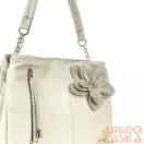 Zellia Női Válltáska Zlb424F Beige-Arany - Virág Dísszel -