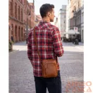 Peterson Férfi Bőr Oldaltáska Ptn Yp002-Cow-5034 Cognac