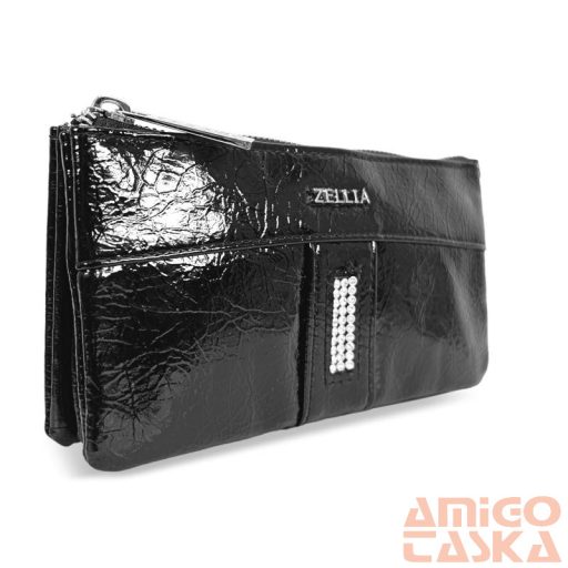 Zellia Női Pénztárca Hz-127 D266 - 4001 - Black - Fekete Lakk